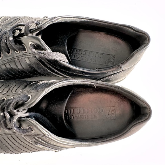 Versace Collection Leather Sneakers - Picture 2 of 4